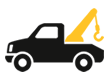 Crane recovery vehicle for emergency towing